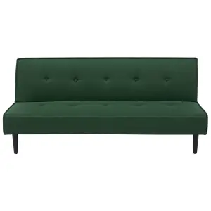 Beliani Retro Sofa Bed VISBY Dark Green