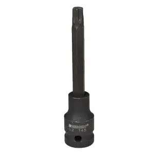 T45 x 100mm 1/2" Drive Short Impact Impacted Torx / Star Male Socket By Bergen