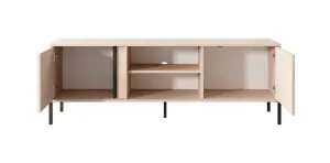 Elegant Beige Dast TV Cabinet (H)540mm (W)1530mm (D)400mm Modern Entertainment Centre with Spacious Storage