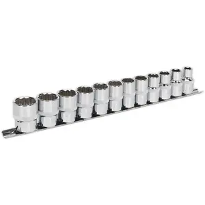 12 PACK Socket Set - 1/2" Metric Square Drive - 12 Point WallDrive High Torque