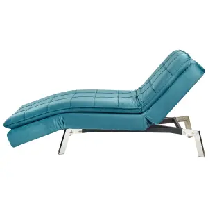 Velvet Chaise Lounge Teal LOIRET