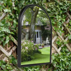 Luxury Classic Large Arched Mirror Decorative Wall Mirror Outdoor Garden Framed Mirror H80cm x W60cm