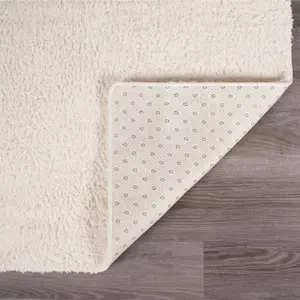 Fluffy Shaggy Rug Soft Rugs Bedroom Carpet Area Mat, Cream - 160 x 230cm