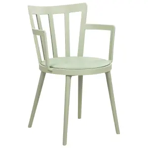 Set of 4 Dining Chairs MORILL Light Green