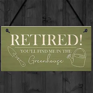 Red Ocean Garden Plaque Novelty Retirement Gift Hanging Door Greenhouse Sign Shed Sign Gift For Him Her Friendship Gift