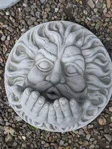 Large Stone Cast 'Wind' Wall Plaque