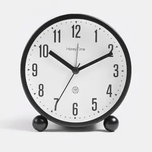 Mantle Wall Clock Home Decor Small Bedroom Kitchen Living Room Quartz, Black