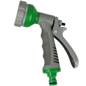 6 Dial Garden Hose Pipe Spray Gun Soft Grip Handle Multi Pattern Water Sprayer