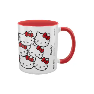 Hello Kitty Many Kittys Inner Two Tone Mug White/Red (One Size)