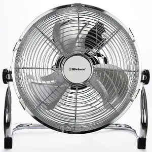 Belaco 9" Chrome Metal Floor Fan - High Velocity