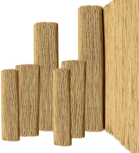 1m x 3m Thick Bamboo Screening Roll Natural Fence Peeled Reed Fencing Outdoor Garden