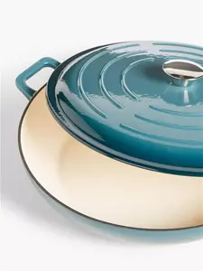 John Lewis Cast Iron Shallow Casserole, 31cm