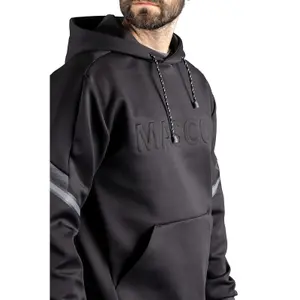 Mascot Customized Fleece Hoodie (Black)  (Small)