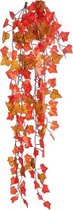 Best Artificial 100cm Two Tone Autumn English Trailing Ivy Halloween Garland - TI15