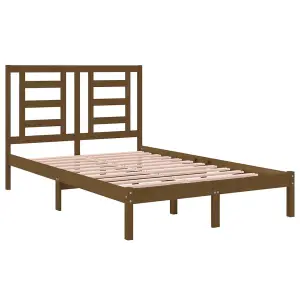 Berkfield Bed Frame Honey Brown Solid Wood Pine 120x200 cm