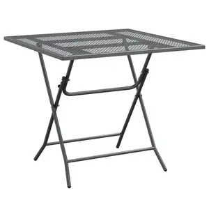 Berkfield Garden Table 80x80x72 cm Expanded Metal Mesh Anthracite