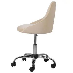 Desk Chair Velvet Beige PARRISH