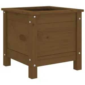 Berkfield Garden Planter Honey Brown 40x40x39 cm Solid Wood Pine