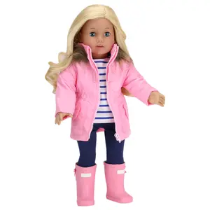 Sophia's by Teamson Kids Jacket, Leggings, T-Shirt, and Rain Boots for 18" Dolls