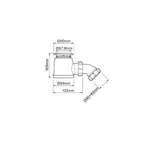 Flomasta Shower Dome Shower Trap (Dia)213mm