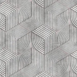 Galerie The New Design Book Silver Abstract Geometric Wallpaper