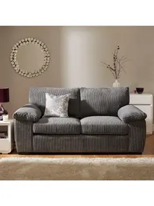 Collingdale Grey Jumbo Cord Upholstered 3 + 2 Sofa Set