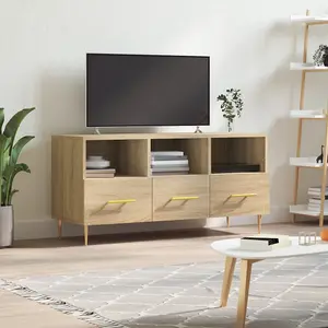 Berkfield TV Cabinet Sonoma Oak 102x36x50 cm Engineered Wood