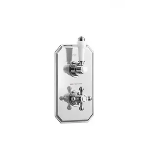 Shower Mixer Valve 1 Way 1 Lever Handle 1 Cross Handle Chrome Finish