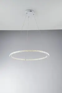 Luminosa Bryant Integrated LED Circular Crystal Pendant Light, 4000K