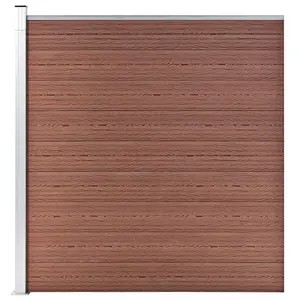 Berkfield Garden Fence WPC 175x186 cm Brown