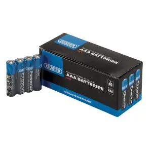 Draper PowerUP Ultra Alkaline AAA Batteries (Pack of 40) 03970