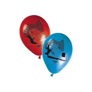 Cars Latex Balloons (Pack of 8) Red/Blue (One Size)