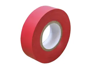 Faithfull 00351920RETB PVC Electrical Tape Red 19mm x 20m FAITAPEPVCR