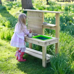 Rebo Muddy Mischief Childrens Outdoor Mud Kitchen Sand Pit - Chamomile