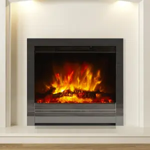 Be Modern Kempton 2kW Black Nickel effect Electric Fire (H)595mm (W)570mm (D)75mm