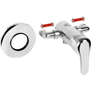 Chrome Single Lever Shower Mixer Valve Exposed Concealed -135 - 160mm Centres