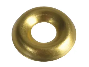 ForgeFix 200SCW6B Screw Cup Washers Solid Brass Polished No.6 Bag 200 FORSCW6BM