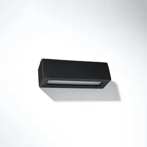 Vega Ceramic & Glass Black 1 Light Classic Wall Light