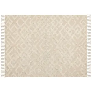 Cotton Area Rug 160 x 230 cm Beige ARDAHAN