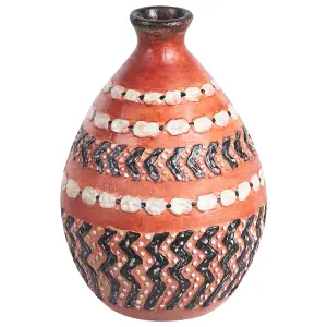 Decorative Vase KUMU Ceramic Brown