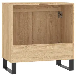 Berkfield Bathroom Cabinet Sonoma Oak 58x33x60 cm Engineered Wood