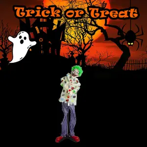 Halloween Animated Clown Ghost Decoration Trick or Treat  36inch MultiColour