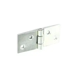 Securit Zinc Plated Backflap Hinge (Pack of 2) Silver (25mm)