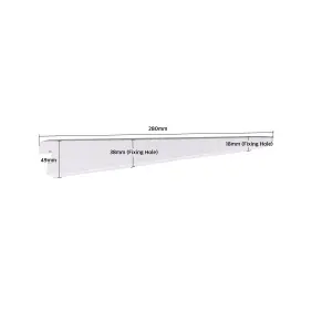 EAI Twin Slot Brackets 270mm White Pack of 2 - Genuine 32mm Twin Slot Ajustable Wall Shelving