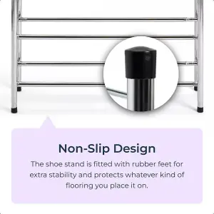 Shoe Rack Shelf Extendable 3 Tier Space Saving Organiser Stand Storage Hallway Bedroom Furniture