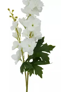 Fiori 90cm White Delphinium Spike Artificial Plant Foliage