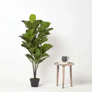 Homescapes Artificial Fiddle Leaf Fig Tree in Pot, 120 cm Tall