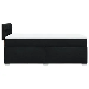 Berkfield Box Spring Bed with Mattress Black 100x200 cm Fabric