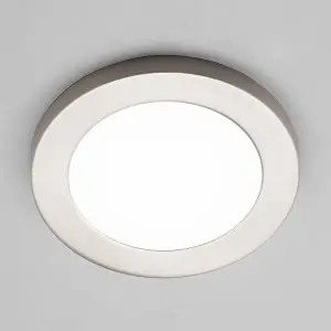 Litecraft Satin Nickel Magnetic Bezel For 12W Darly Bathroom Flush Ceiling Light