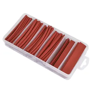 Sealey Heat Shrink Tubing Assortment 95 Pieces 100mm Red 2:1 Ration HST100R